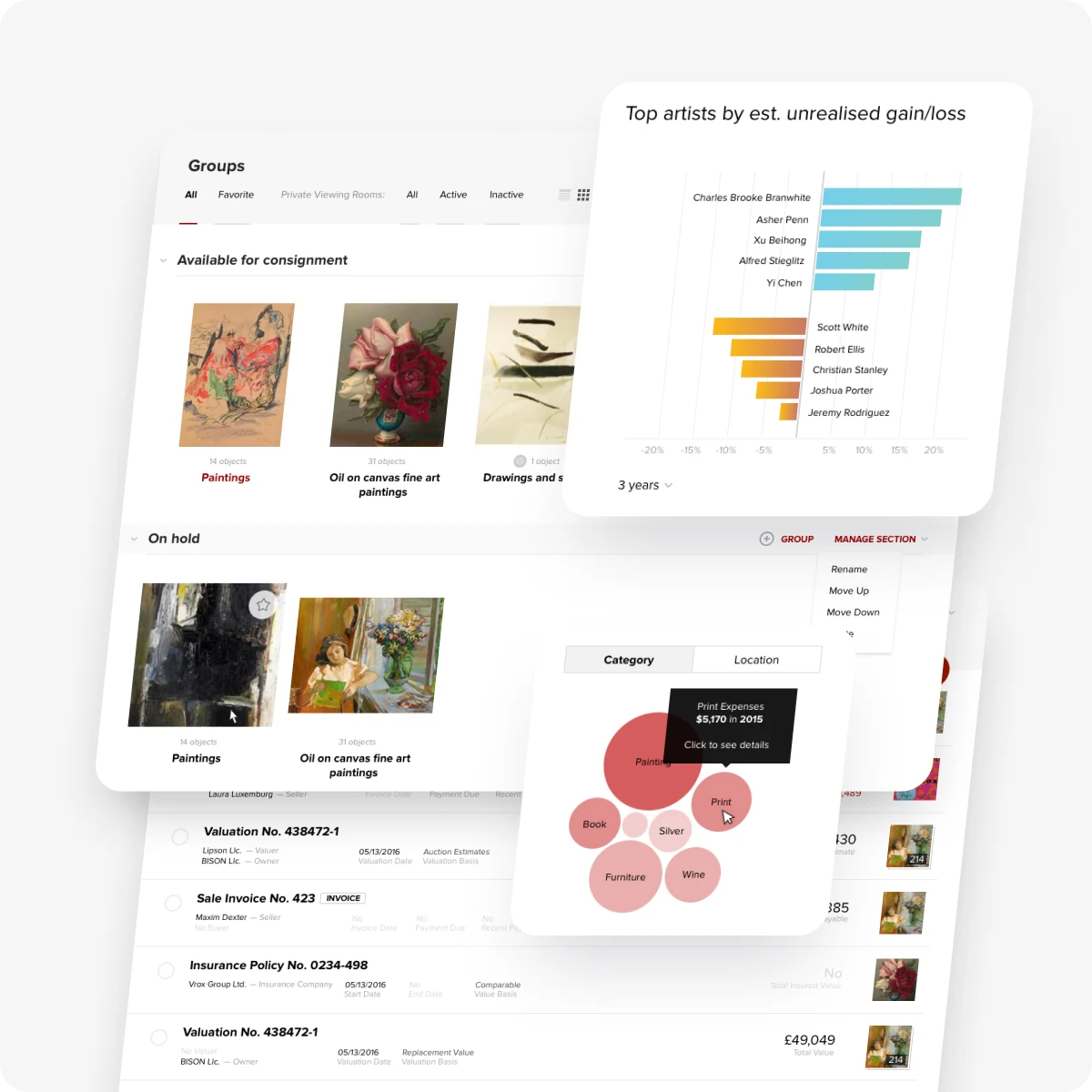 LiveArt MyCollection portfolio dashboard